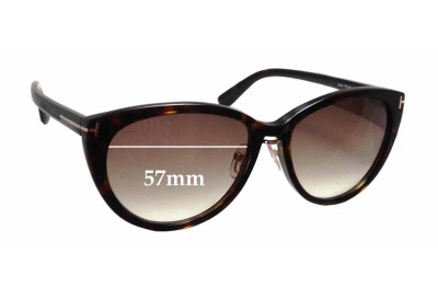Tom Ford Gina TF0345 Replacement Sunglass Lenses - 57mm wide 