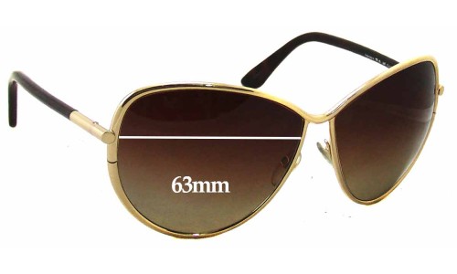 Tom Ford TF181 Replacement Lenses 63mm wide 