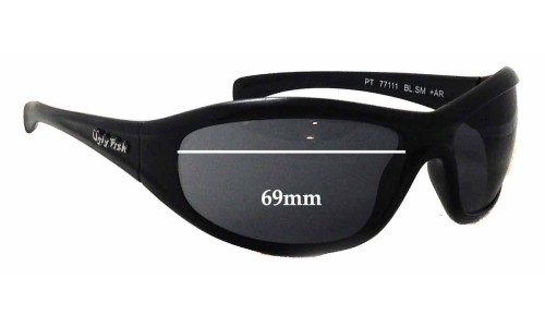 Sunglass Fix Replacement Lenses for Ugly Fish PT77111 - 69mm Wide 