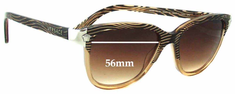 Sunglass Fix Replacement Lenses for Versace MOD 4228 - 56mm Wide