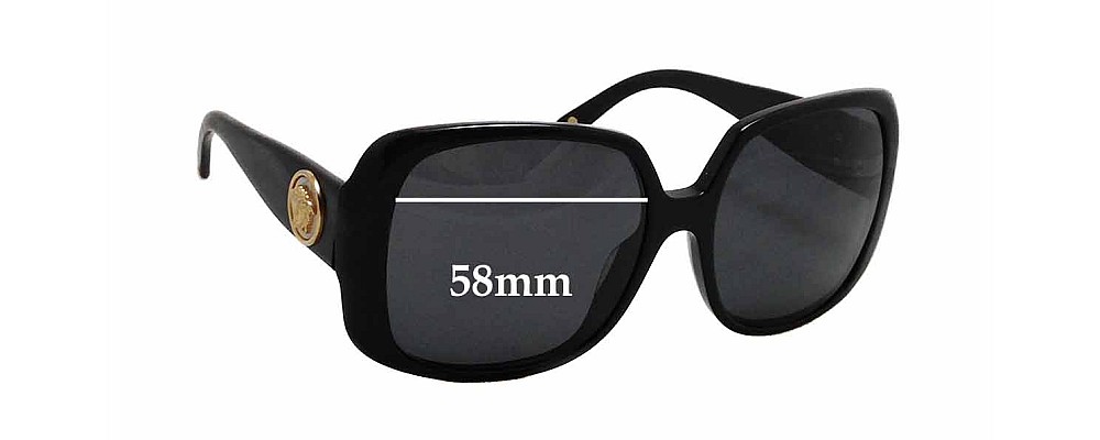 Sunglass Fix Replacement Lenses for Versace VE 4224-K - 58mm Wide