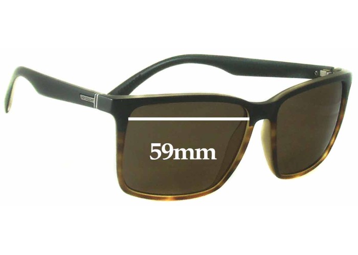 61mm wide 46mm tall SFx Replacement Sunglass Lenses fits Von Zipper Stache