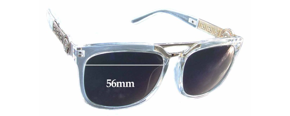 Sunglass Fix Replacement Lenses for Versace MOD 280 - 56mm Wide