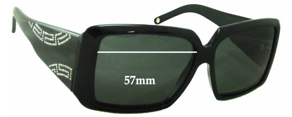 Sunglass Fix Replacement Lenses for Versace MOD 4142-B - 57mm Wide