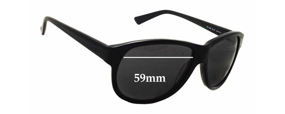 William Rast 2059P Replacement Sunglass Lenses - 59mm wide - 47mm tall