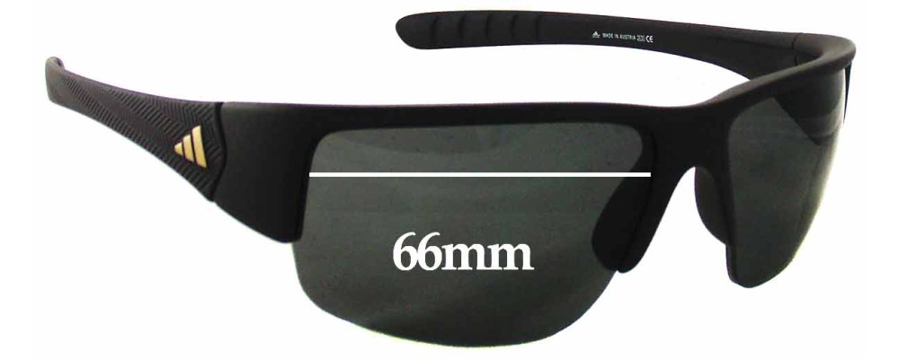 Sunglass Fix Replacement Lenses for Adidas A379 Mactelo - 66mm Wide