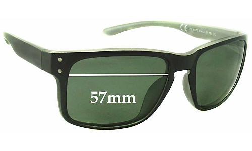 Sunglass Fix Replacement Lenses for Black Ice  PL6670 - 57mm Wide 