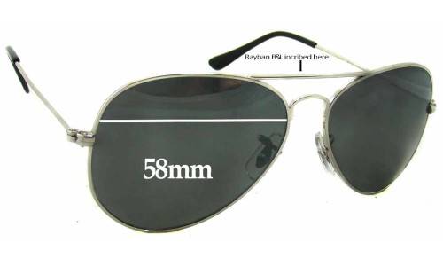 Sunglass Fix Replacement Lenses for Ray Ban B&L RB1103 - 58mm Wide 