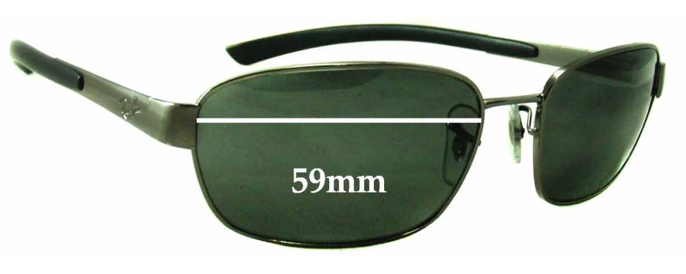 Sunglass Fix Replacement Lenses for Ray Ban RB3430 - 59mm Wide