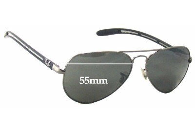 Ray Ban RB8307 Tech Replacement Lenses 55mm wide 