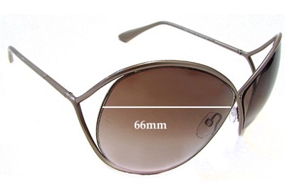 Tom Ford Lilliana TF131 Replacement Sunglass Lenses - 66mm Wide 