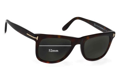 Tom Ford Leo TF0336 Replacement Lenses 52mm wide 