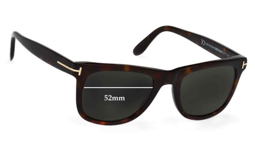 Tom Ford Leo TF0336 Replacement Sunglass Lenses - 52mm Wide 