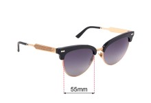 Gucci GG 4283/S Replacement Sunglass Lenses - 55mm wide