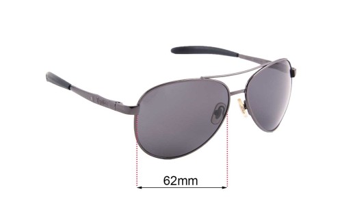 Sunglass Fix Replacement Lenses for Ray Ban RB8327 - 62mm Wide 