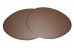 Sunglass Lenses Small Round Non-Polarized Brown Gradient Hardcoat |Cat3-85%|100%UV| Replacement Lenses by Sunglass Fix