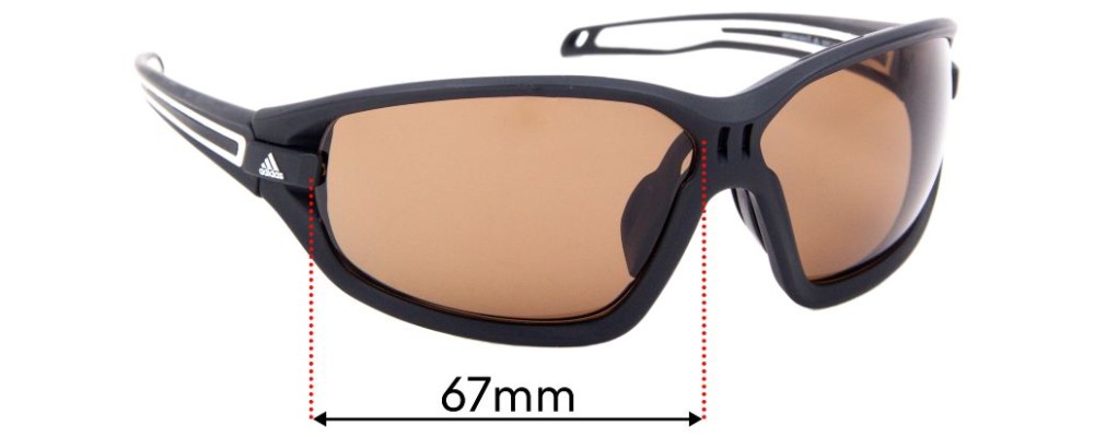 Sunglass Fix Replacement Lenses for Adidas A419 Evil Eye Evo S - 67mm Wide