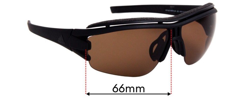 Sunglass Fix Replacement Lenses for Adidas AD07 Evil Eye Halfrim Pro S - 66mm Wide