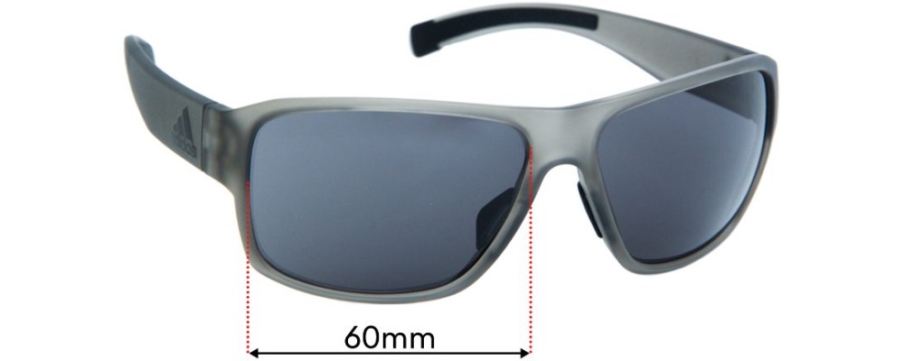 Sunglass Fix Replacement Lenses for Adidas AD20 Jaysor - 60mm Wide