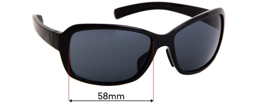 Sunglass Fix Replacement Lenses for Adidas AD21 Baboa - 58mm Wide