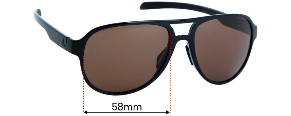 Sunglass Fix Replacement Lenses for Adidas AD33 Pacyr - 58mm Wide