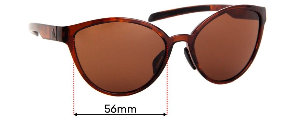 Sunglass Fix Replacement Lenses for Adidas AD34 Tempest - 56mm Wide