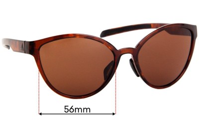 Sunglass Fix Replacement Lenses for Adidas AD34 Tempest - 56mm wide 