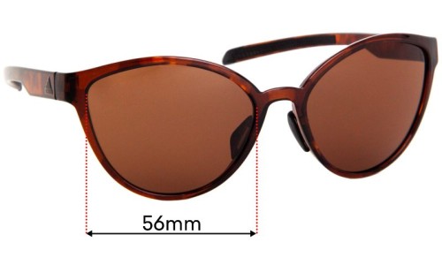 Sunglass Fix Replacement Lenses for Adidas AD34 Tempest - 56mm Wide 