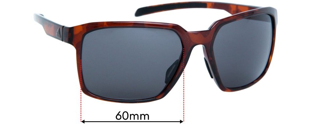 Sunglass Fix Replacement Lenses for Adidas AD44 Evolver - 60mm Wide