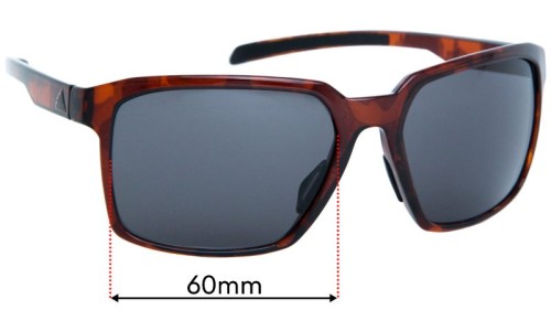 Sunglass Fix Replacement Lenses for Adidas AD44 Evolver - 60mm Wide 