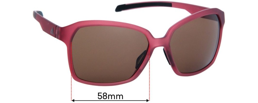 Sunglass Fix Replacement Lenses for Adidas AD45 Aspyr - 58mm Wide