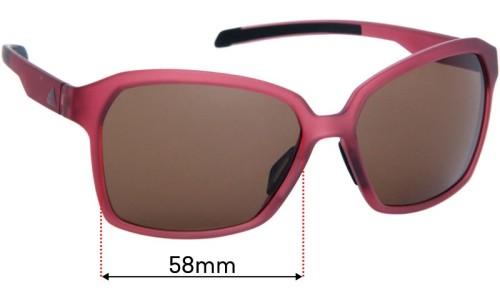 Sunglass Fix Replacement Lenses for Adidas AD45 Aspyr - 58mm Wide 