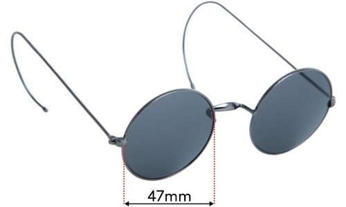 Sunglass Fix Replacement Lenses for Agstum Small Round - 47mm Wide 