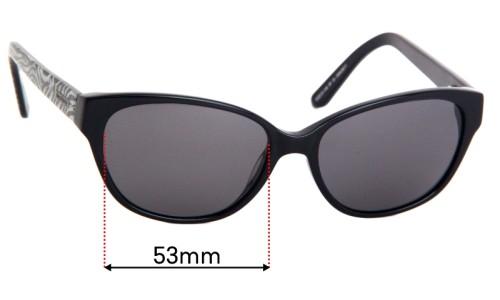 Sunglass Fix Replacement Lenses for Alex Perry AP 33  - 53mm Wide 