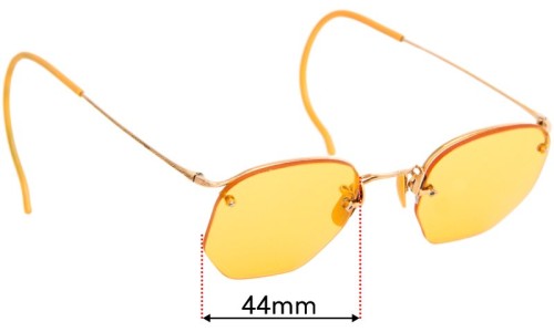 Sunglass Fix Lentilles de Remplacement pour American Optical Rimway Ful-Vue - 44mm Wide 