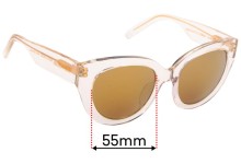 Sunglass Fix Replacement Lenses for Andrea Moore Flash Bright- 55mm Wide