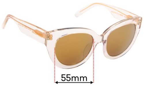 Sunglass Fix Replacement Lenses for Andrea Moore  Flash Bright  - 55mm Wide 