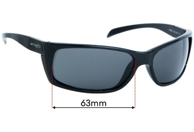 Sunglass Fix Replacement Lenses for Arnette Frenzy AN4101  - 63mm wide 