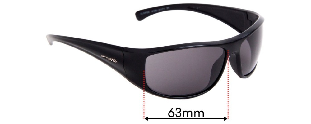 Sunglass Fix Replacement Lenses for Arnette Glimpse AN4126 - 63mm Wide