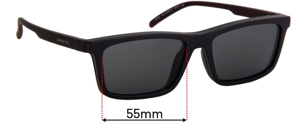 Sunglass Fix Replacement Lenses for Arnette Hypno AN4274 - 55mm Wide