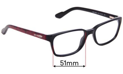 Sunglass Fix Replacement Lenses for Arnette MOD 7036 - 51mm Wide 