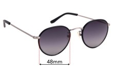 Sunglass Fix Replacement Lenses for Bailey Nelson Adler Windsor - 48mm Wide