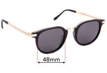 Sunglass Fix Replacement Lenses for Bailey Nelson Eddie - 48mm Wide