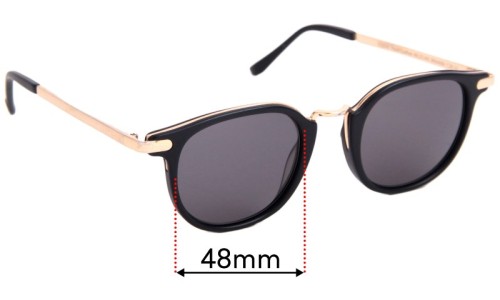 Sunglass Fix Replacement Lenses for Bailey Nelson  Eddie - 48mm Wide 