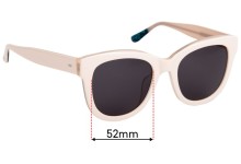 Sunglass Fix Replacement Lenses for Bailey Nelson Elizabeth 2 - 52mm Wide