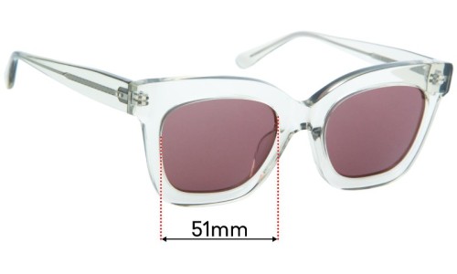 Sunglass Fix Replacement Lenses for Bailey Nelson  Gloria - 51mm Wide 