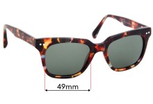 Bailey Nelson Wallace Replacement Sunglass Lenses - 49mm Wide x 39mm Tall