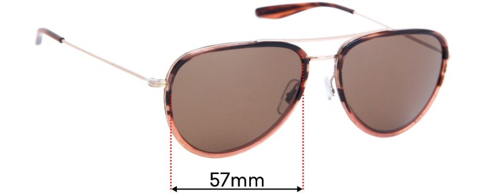 Sunglass Fix Replacement Lenses for Barton Perreira UNKNOWN - 57mm Wide