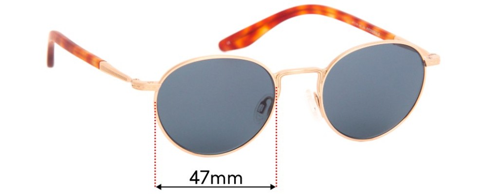 Sunglass Fix Replacement Lenses for Barton Perreira Fitzgerald - 47mm Wide
