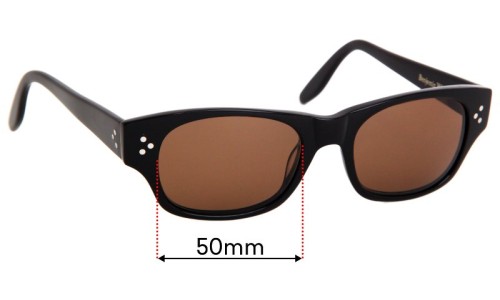 Sunglass Fix Replacement Lenses for Benjamin Whatts Workaholic Raven - 50mm Wide 